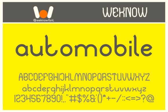 Automobile: A Techno-Looking Display Font for Bold Visual Identity