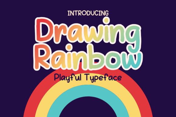 Drawing Rainbow: A Playful Font for Joyful Creations